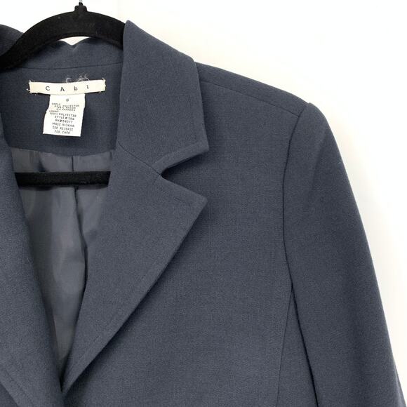 Cabi Carbon Suit Jacket Womens Size 8 Dark Gray Blue Longline Blazer - Picture 3 of 6